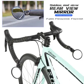 Велосипедное Зеркало для Горной Дороги Складное Велосипедное Зеркало Заднего Вида Заднее Велосипедное Зеркало Горное Зеркало Барный Руль Выпуклый E4j3 Изображение 2