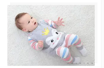 весенне-осенний костюм-свитер, куртка-кардиган для новорожденных, детский трикотаж 2 Изображение 2