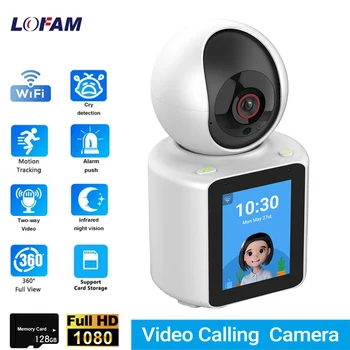 Видеозвонок Wifi Камера 1080P с Видом на экран Домашний Двусторонний Аудио-Видео Радионяня CCTV Видеонаблюдение Безопасность Wi-Fi Камера