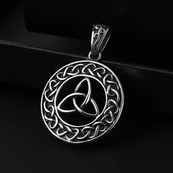 Винтажное ожерелье с узлом Viking Odin Celtics из нержавеющей стали, мужские панк-украшения Viking, кулон Odin Trinity и ожерелье в подарок
