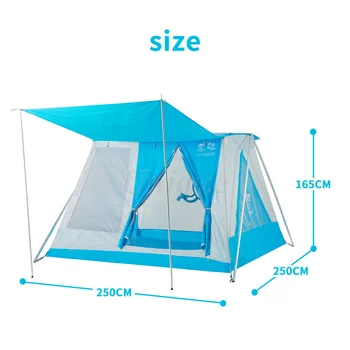 Вместительная водонепроницаемая палатка из ткани Оксфорд для кемпинга на открытом воздухе, пеших прогулок, семейного пикника, 150D Изображение 2