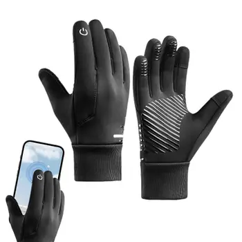 Водонепроницаемые зимние перчатки, Ветрозащитные варежки с сенсорным экраном, Зимние лыжные перчатки, женские зимние теплые перчатки, Многофункциональные Противоударные