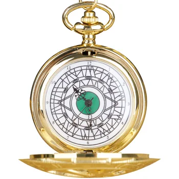 Выдалбливают винтажные кварцевые карманные часы, роскошное золотое римское цифровое ожерелье-цепочка, подарок для мужчин и женщин Изображение 2