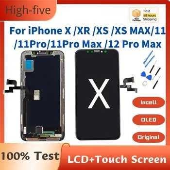 Высокое качество Для iPhone X XR XS XS MAX ЖК-дисплей С Сенсорным Экраном Digitzer В сборе Для Дисплея 11 Pro Max 12 Pro Max 13 14 Pro Max