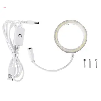 Высокопроизводительный Кольцевой Светильник Микроскопа USB-Штекер Регулируемый Кольцевой Светильник 60 LED