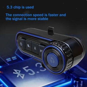 Гарнитура для громкой связи Bluetooth 5.3, водонепроницаемая гарнитура с функцией FM Изображение 2