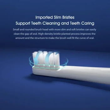 Головки зубных щеток из 3 предметов для Xiaomi Mijia T100 Mi Smart Замена электрической зубной щетки Изображение 2