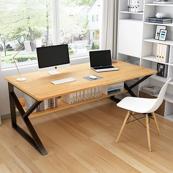 Горячая Распродажа Деревянный Рабочий Стол для ноутбука в современном простом стиле для домашнего офиса со столешницей из меламина