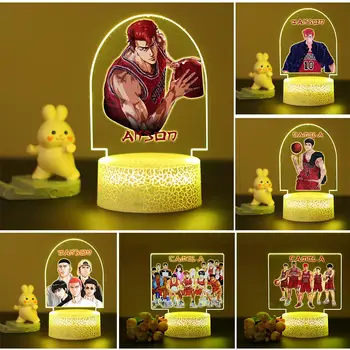 Горячая распродажа Японского аниме Баскетбол Данк Мальчики светодиодный ночник Пользовательское название для детей Девочек В подарок на День Рождения Спальня Декор Гостиной