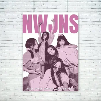 Горячие постеры Kpop N-Newjeans, настенные панно для осеннего декора гостиной, маленькие Изображение 2