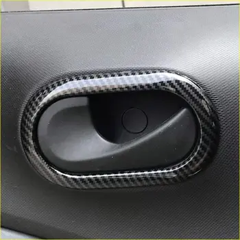 Декоративная Рамка Ручки Внутренней Двери Автомобиля из Углеродного Волокна для Benz Smart 453 Fortwo Forfour 2015-2020 Аксессуары Изображение 2