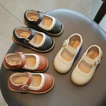 Детская модная обувь для девочек; сезон весна-осень; кожаная обувь для девочек; модная обувь принцессы для вечеринок