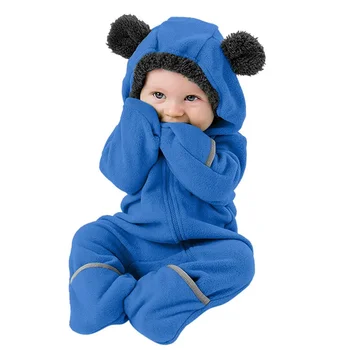 Детский комбинезон с овсянкой из флиса 2024 года – детский цельный комбинезон с капюшоном, верхняя одежда, куртка для малышей