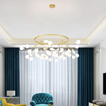 Дизайнерская люстра Art Firefly для спальни, гостиной, коридора, ресторана, бара, кабинета, виллы, квартиры, украшения, освещения. Изображение 2