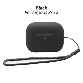 Для Airpods Pro 2 Силиконовый чехол USB-C 2-го поколения 2023 Чехол Для наушников Apple AirPods Pro 2 Чехол с ремешком