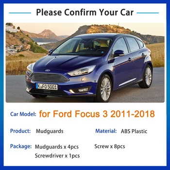 Для Ford Focus 3 MK3 2011 2012 2013 2014 2015 2016 2017 2018 Брызговики Брызговики Переднее Крыло Автомобильные Аксессуары Изображение 2