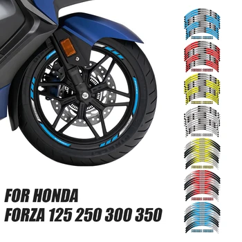 Для Honda FORZA 350 300 250 125 12 шт., все годы Мотоциклетная Внутренняя ступица обода колеса, водонепроницаемая светоотражающая наклейка, деколь для украшения