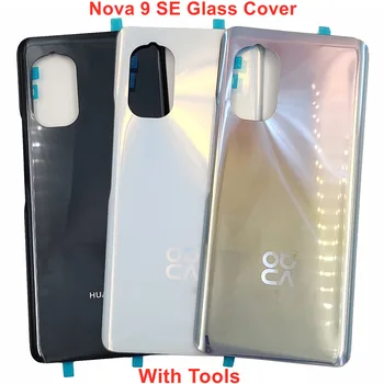 Для Huawei Nova 9 SE, стеклянная дверца аккумулятора, жесткая задняя крышка, задняя крышка корпуса, панель корпуса + оригинальный клей