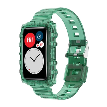 Для Huawei Watch Fit Ремешок, силиконовый ремешок для часов, прозрачный браслет Glacier, correa для huawei fit smart watch ремешок Изображение 2
