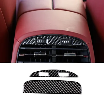 Для Maserati Ghibli Quattroporte 2014-2022 Комплект Отделки Заднего Кондиционера Из Углеродного Волокна На Выходе Вентиляционного Отверстия Автомобиля Декоративные Аксессуары