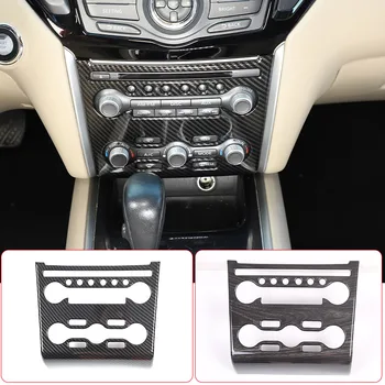 Для Nissan Pathfinder 2013-2018 ABS Карбоновая панель для кондиционера CD Декоративная рамка Наклейка Аксессуары для интерьера автомобиля