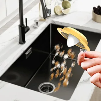 Для ловли волос на кухне и в ванной Мультяшная крышка кухонной раковины Для сливных труб в ванной Изображение 2