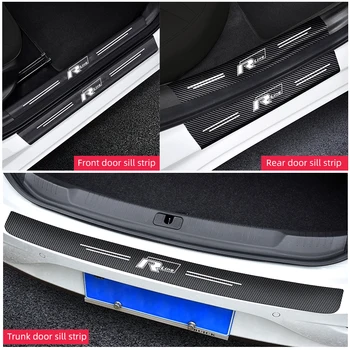 Для Фольксваген Rline T-ROC TROC Golf GTI Накладка на порог автомобиля Светящаяся накладка на порог багажника Наклейка для защиты от царапин Изображение 2