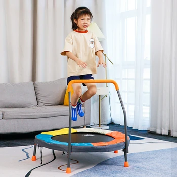 Домашний детский батут Складной дизайн Резиновый коврик для ног кровать для прыжков Система Sense Тренажеры Семейные батуты