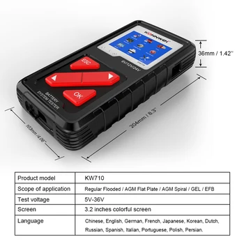 Доступный Автомобильный Сканер Obd KW710 Диагностический Инструмент Для Тестирования Автомобильного Аккумулятора Изображение 2