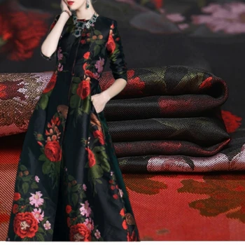 Жаккардовая парча, ткань французского модного бренда, дизайн Весна Осень для платья, короткая юбка по метру, материал для шитья своими руками Изображение 2