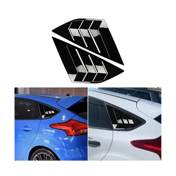 Жалюзи на заднем боковом стекле для хэтчбека Focus ST MK3 2012-2018, аксессуары, накладной чехол, ярко-черный Изображение 2