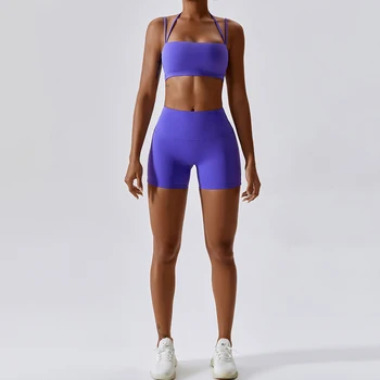 Женская одежда для тренировок Naked Feel, комплекты из 2 предметов, спортивная одежда, одежда для йоги, спортивный костюм для спортзала, комплект для фитнеса, модная активная одежда Изображение 2
