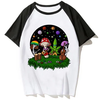 Женская футболка с инопланетянином, забавная летняя одежда в стиле харадзюку с рисунком аниме для девочек Изображение 2