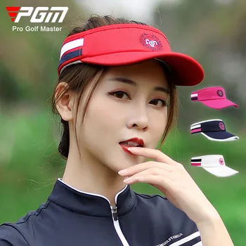 Женская хлопковая шляпа для гольфа PGM с пустым верхом, Легкая Удобная Регулируемая спортивная кепка с защитой от ультрафиолета