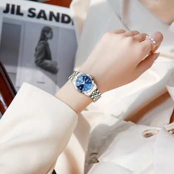 Женские часы DOM G-1716, бренд DOM, роскошные модные часы, Водонепроницаемая стальная лента, кварцевые часы с цифровой датой Изображение 2