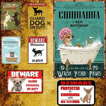 Жестяные таблички в Стиле Ретро и Знаки для Декора стен - Just Girl Who Loves Dogs Design Fun Dog Series - Плакаты для Украшения стен