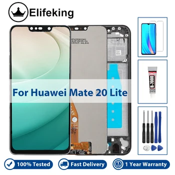 ЖК-Дисплей Для Huawei Mate 20 Lite Дисплей С Сенсорным Экраном Дигитайзер Замена Деталей Мобильного Телефона В Сборе Бесплатными Инструментами 100% Протестировано