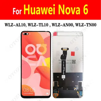 ЖК-Дисплей Для Huawei Nova 6 4G 5G Дисплей Сенсорный Дигитайзер В Сборе WLZ-AL10 WLZ-TL10 WLZ-AL00 WLZ-TL00 Запасные Части Для ЖК-экрана