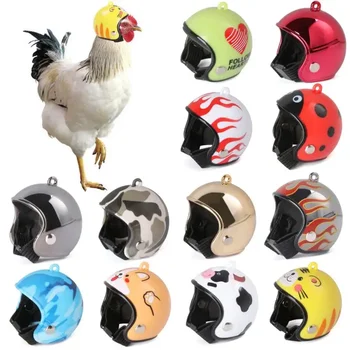 Забавный Куриный Шлем Bird Protect Cap Защита От Солнца И Дождя Шлем Защитное Снаряжение Для Маленьких Домашних Животных Милые Аксессуары Для Домашних Животных