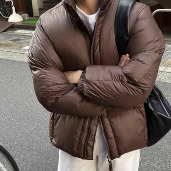 Зимняя куртка мужская теплая модная утепленная пуховая куртка Мужская толстые куртки Оверсайз Уличная Корейская свободная короткая куртка Мужская Parker