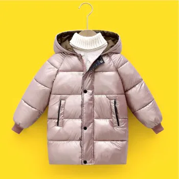 Зимняя теплая пуховая куртка с капюшоном, пальто, утолщенное пальто для мальчиков и девочек 3-10 лет, 2023 новая корейская версия детской одежды