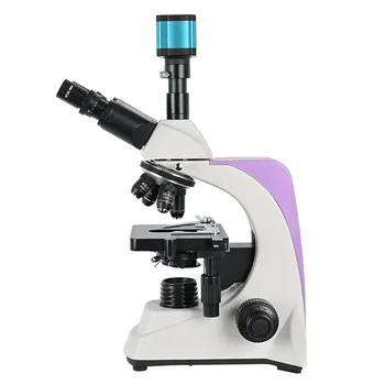 зум 2500X HD электронный цифровой Микроскоп Тринокулярный Биологический лабораторный составной светодиодный 16MP CCD Камера USB бинокулярный BM-500T-3 Изображение 2