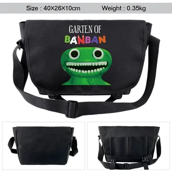 Игровая сумка Banban Garden с двойной пряжкой, повседневная сумка-мессенджер с рисунком из мультфильма Аниме, холщовая студенческая сумка через плечо
