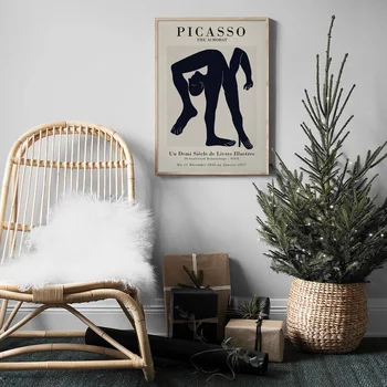 Известный художник Пикассо, абстрактное настенное искусство, бумага для печати, холст, живопись, современный скандинавский плакат, настенные панно для декора гостиной Изображение 2