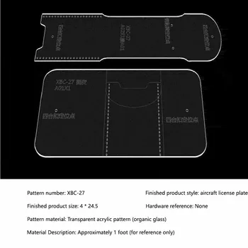 Изготовление узора кожаной сумки с использованием Крафт-бумаги и акриловых шаблонов для сумки-ключа Zero wallet Изображение 2