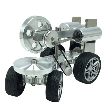 Изготовленная на заказ одноцилиндровая модель двигателя Стирлинга Трактор Автомобильный двигатель Научный Физический эксперимент Игрушки Для подростков Подарки для детей