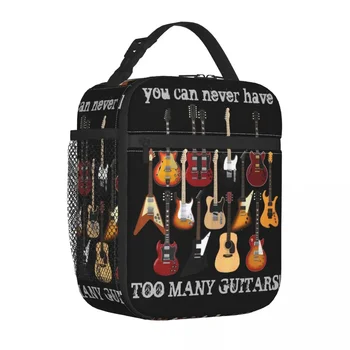 Изолированная сумка для ланча для электрогитариста, коробка для хранения классических гитар, коробка для еды, портативный термоохладитель, школьный Ланч-бокс