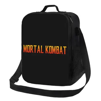 Изолированная Сумка для Ланча с Логотипом Mortal Kombat для Игры Sub Zero Scorpion, Сменный Охладитель, Термальный Ланч-Бокс Для Еды, Детская Школа