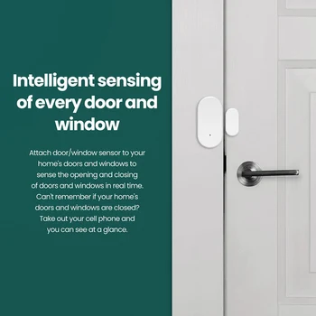 Интеллектуальные контактные детекторы Tuya Zigbee 3.0, датчик охранных ворот, двери, окна, преобразователь Smart Life Home (2 шт.) Изображение 2