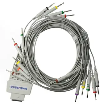 Кабельный вывод ЭКГ Кабель Холтеровский Кабельный вывод ЭКГ ЭКГ Кабельные выводы medex 18 Leads Channel ECG Holter Monitoring Recorder System only Cable